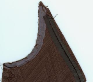 Arm scye side front piece stabilizer and interfacing